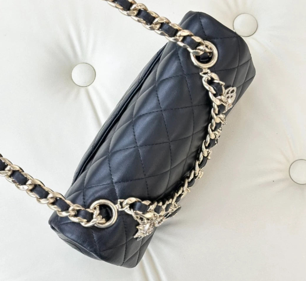 Chanel Classic Flap Chain Lambskin Mini Shoulder Bag Crossbody Women S