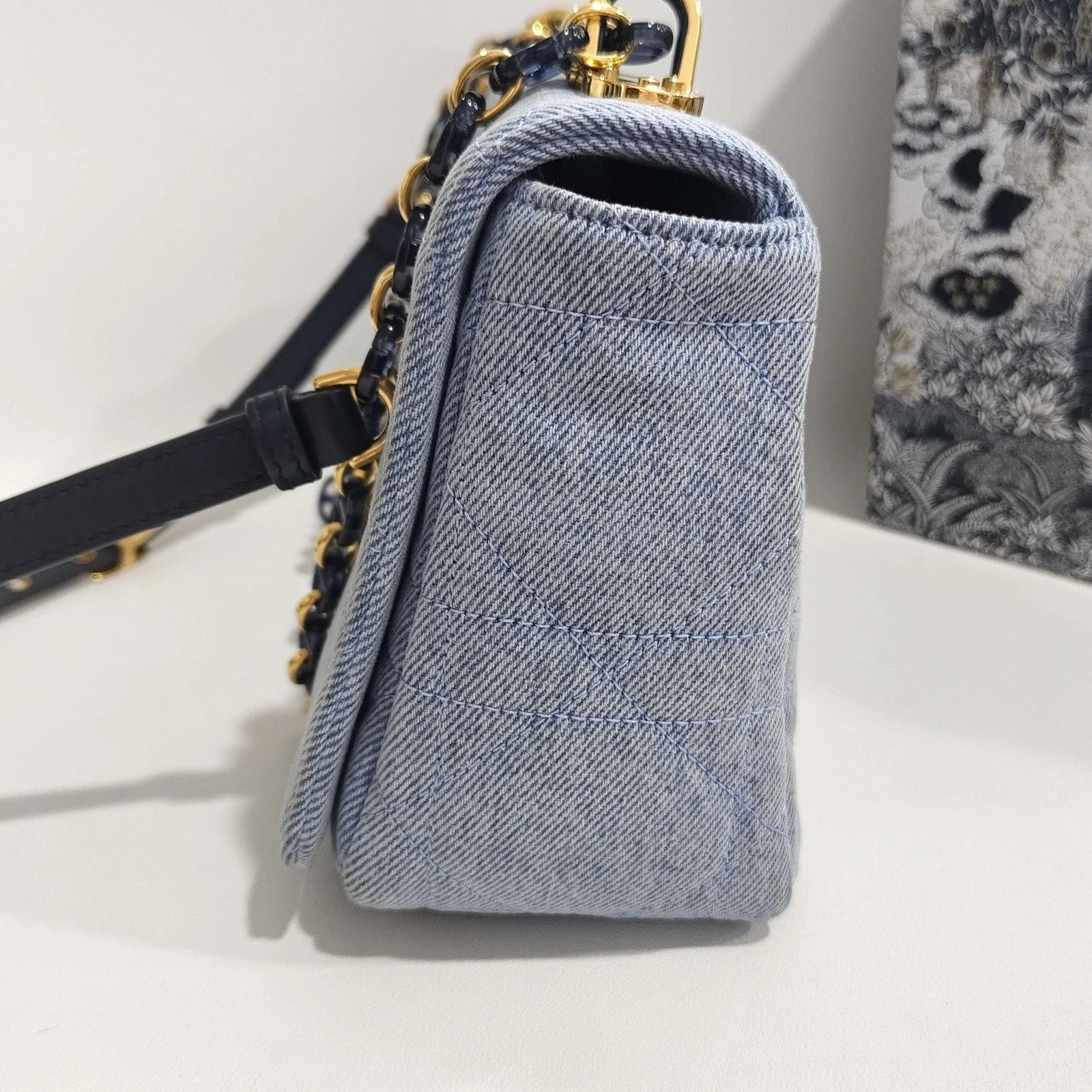 Dior Denim Caro Shoulder Crossbody For Women