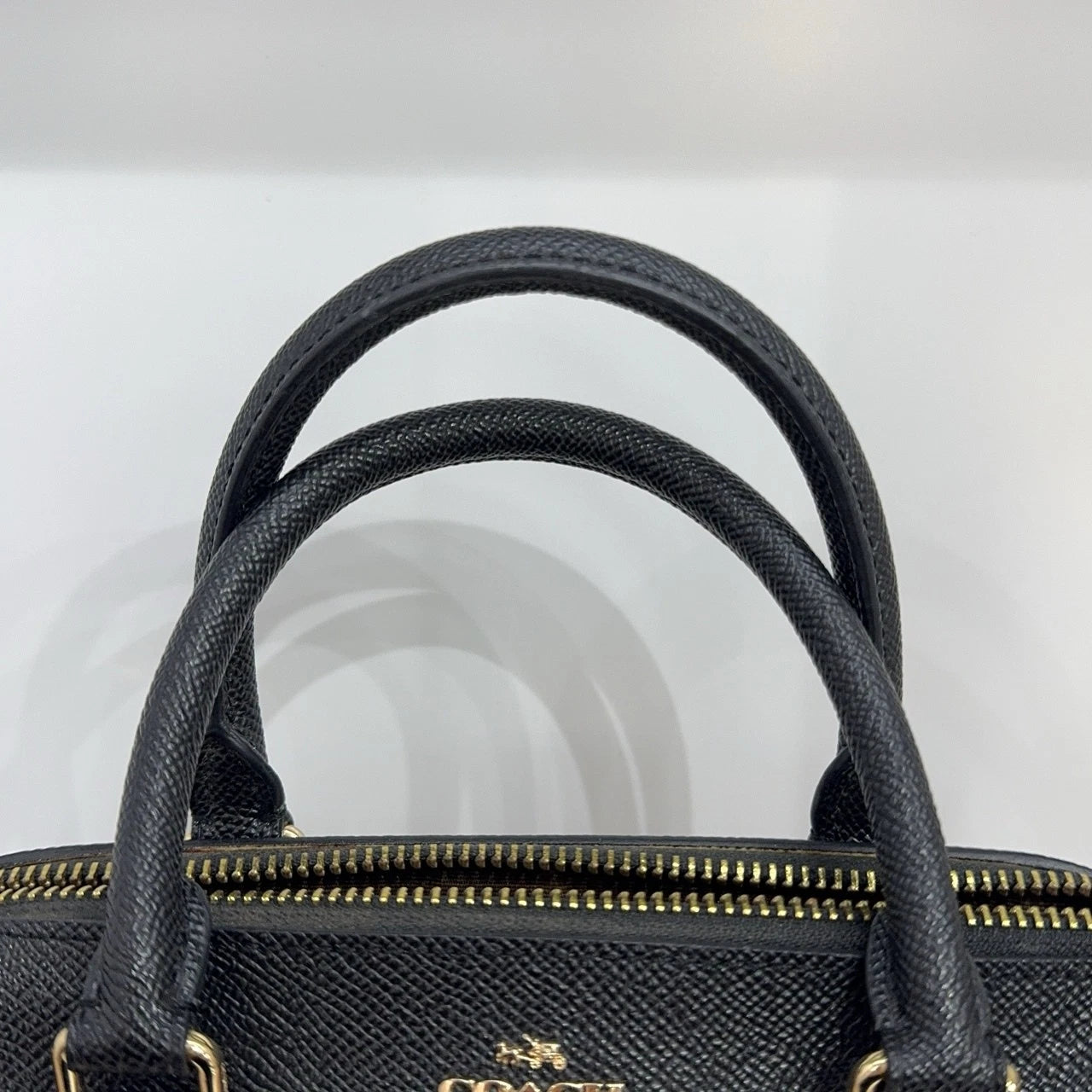 Coach Canvas Beige Boston Shoulder Crossbody Handbag for Women