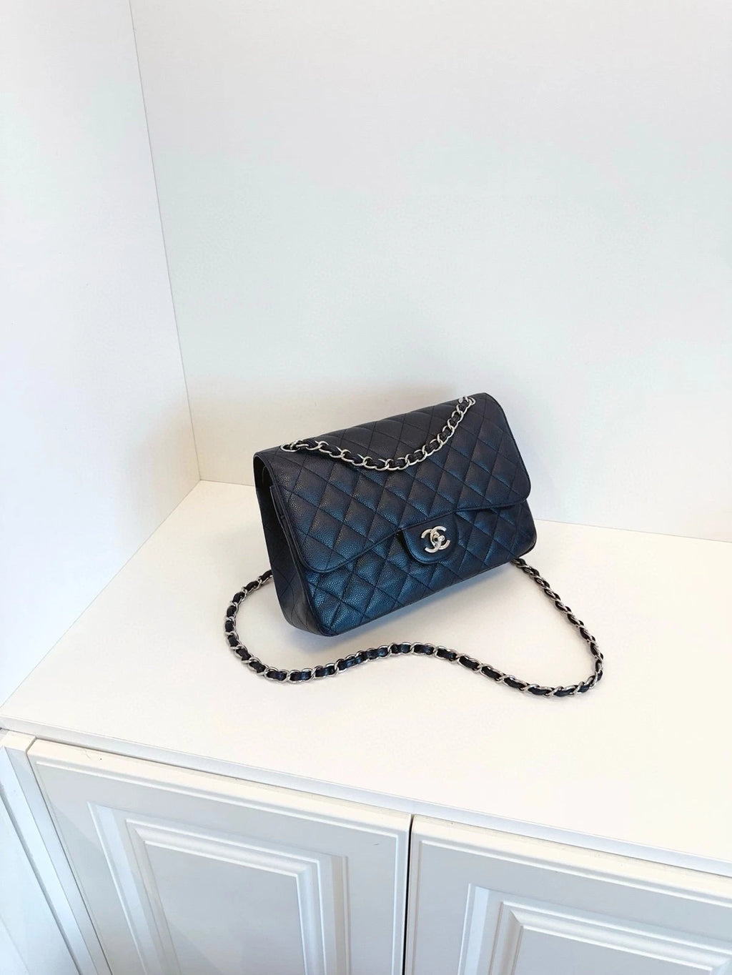 CHANEL Black CF Jumbo Shoulder Bag For Women