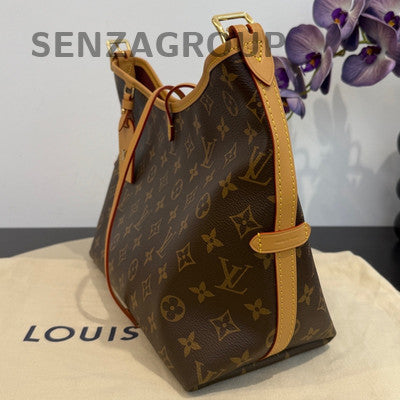Louis Vuitton Monogram Carryall PM Shoulder Bag Brown Gold Hardware