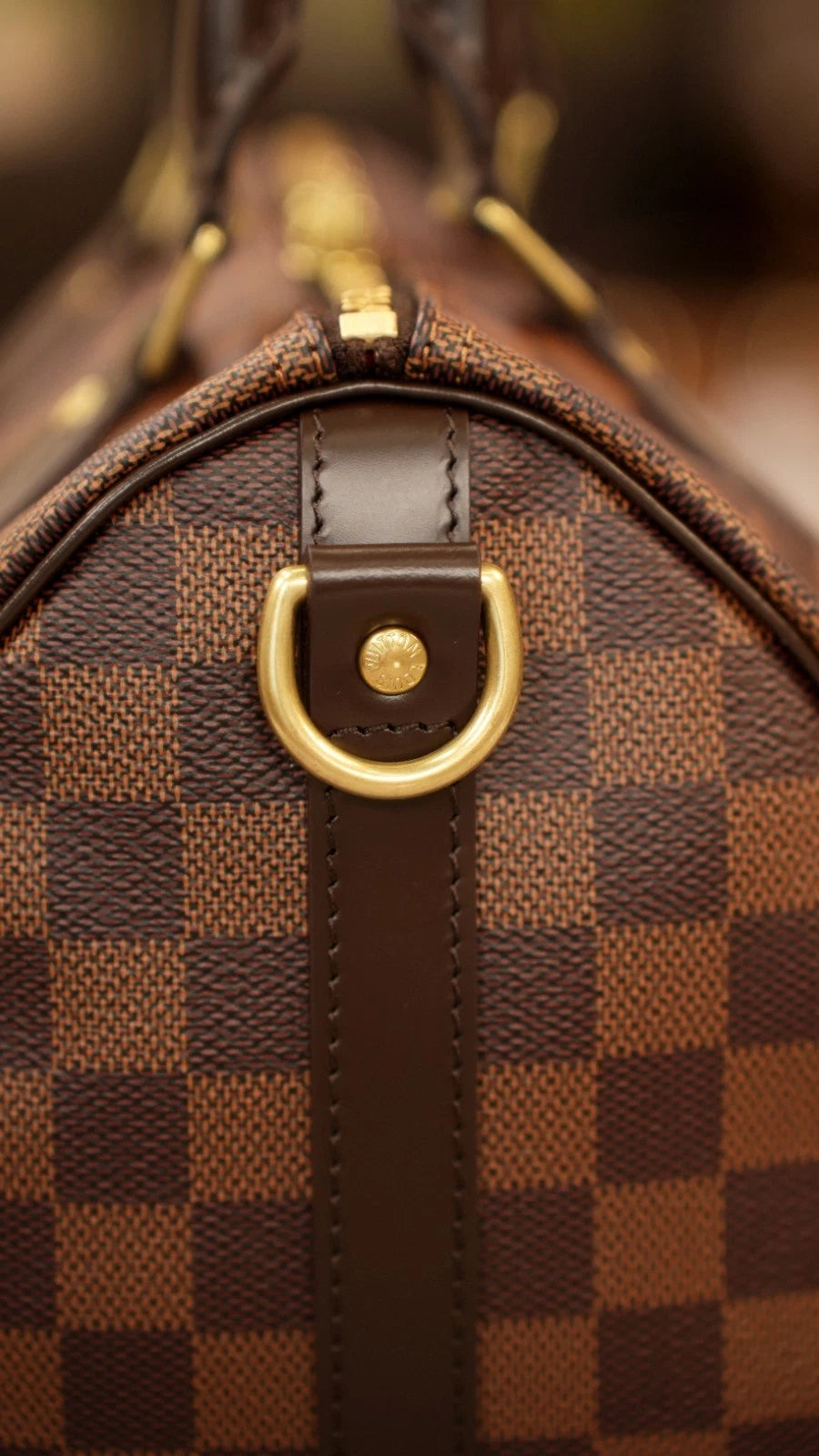 Louis Vuitton Speedy25 Damier Brown Shoulder Bag Top Handle Bag Excellent