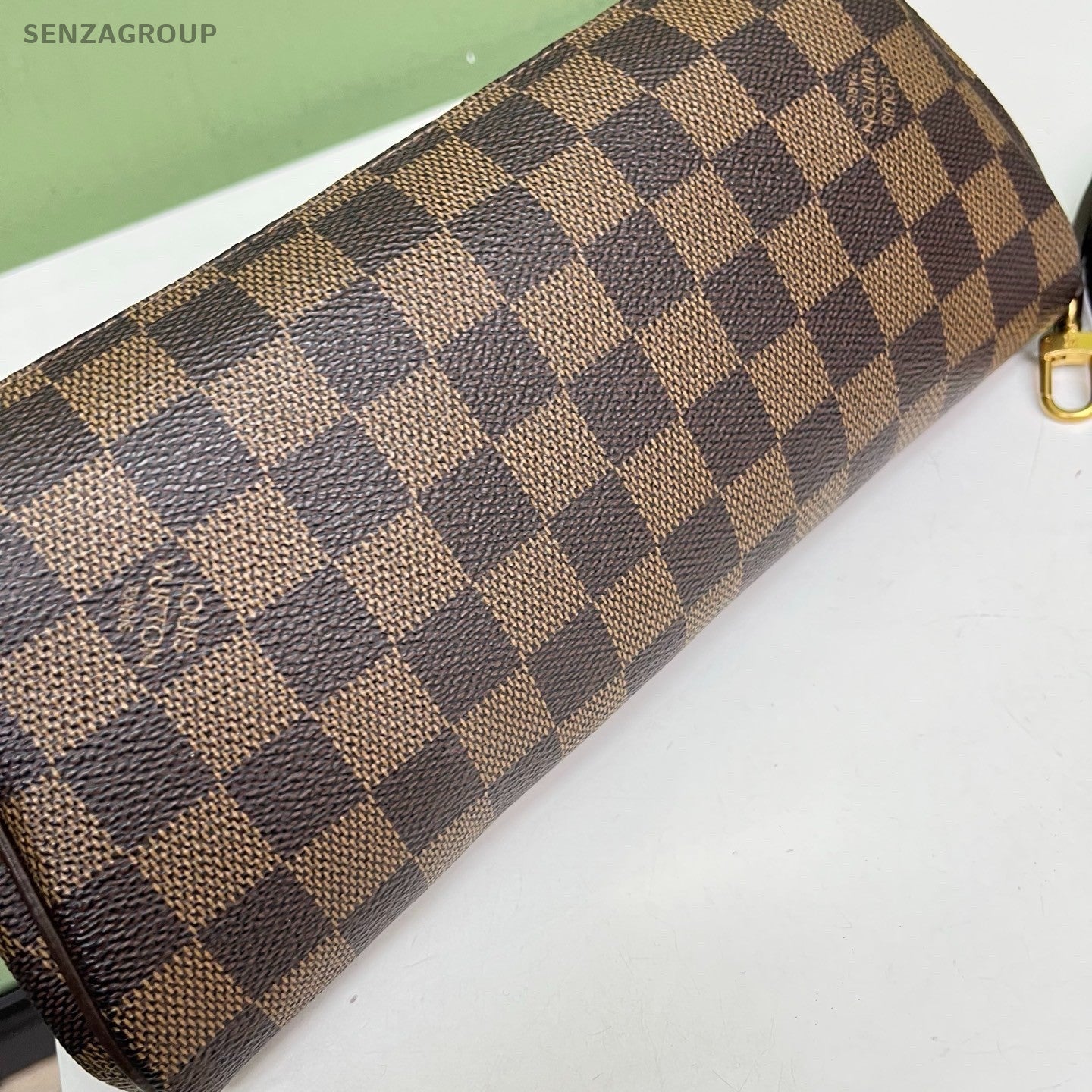 Louis Vuitton Eva Chain Shoulder Bag Crossbody Brown Red Gold Women Classic