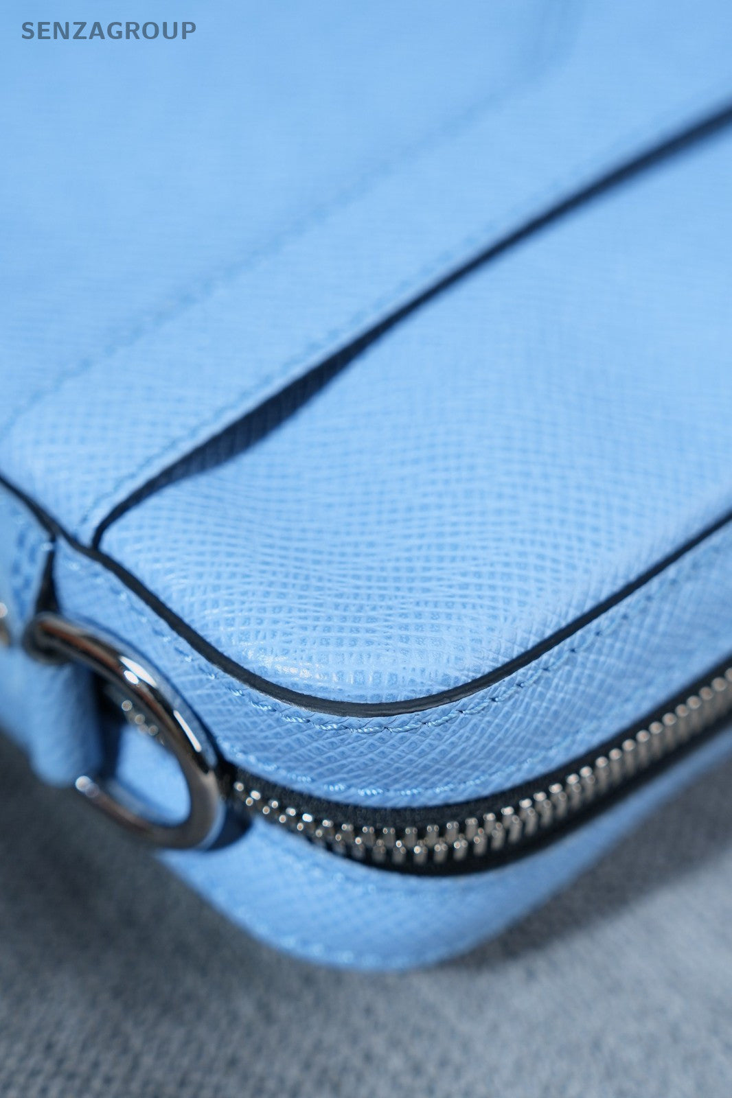 Louis Vuitton Monogram Zipper Detachable Strap Shoulder Bag Blue Black Women