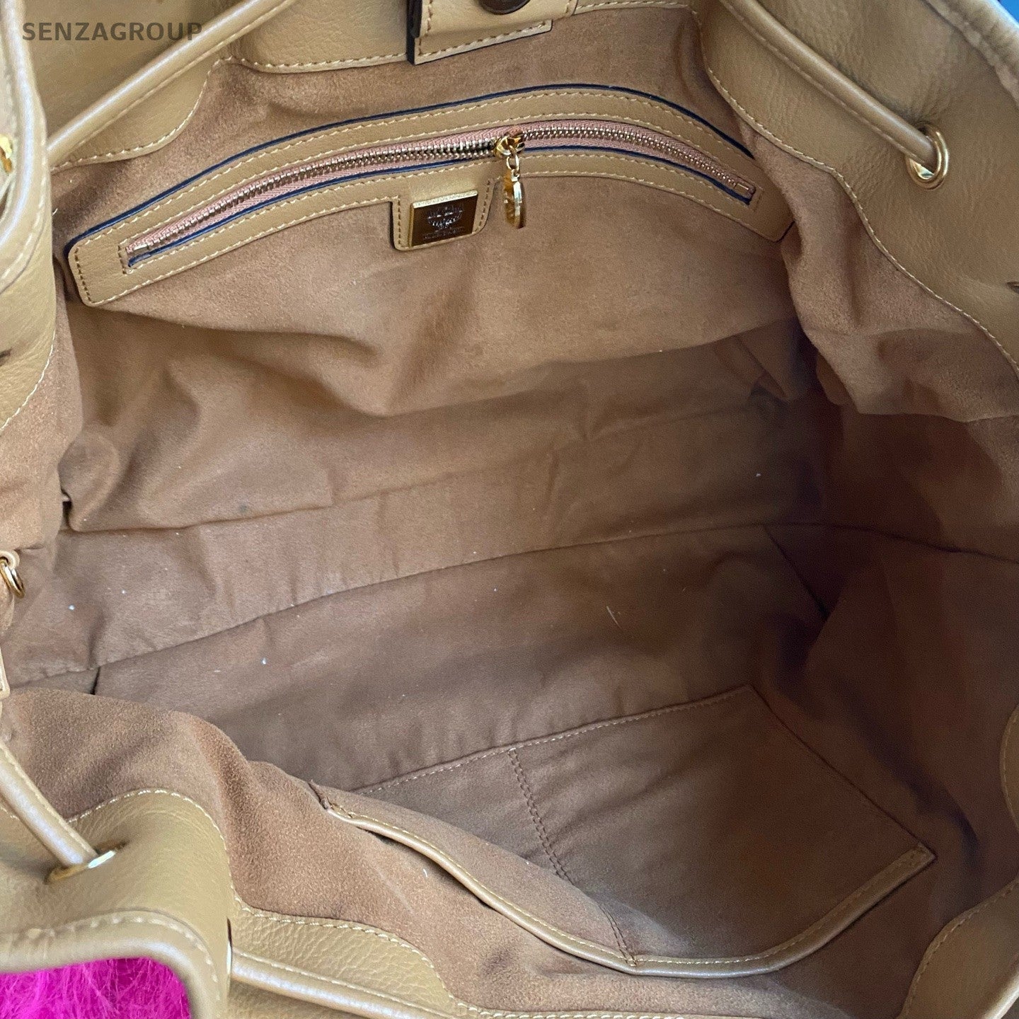 MCM Classic Caramel color Top Handle 2way Shoulder bag Bucket Drawstring Women