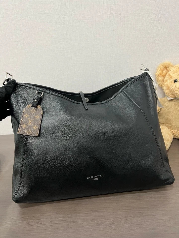 Louis Vuitton Large Black Carry All Tote Bag For Women