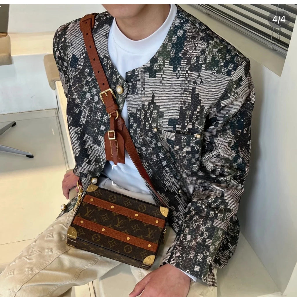 New Louis Vuitton x NBA Handle Trunk Monogram Handbag Crossbody Chip Version