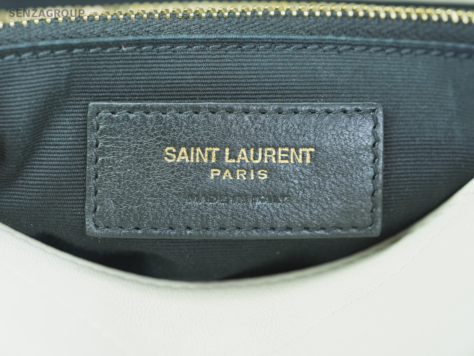 Saint Laurent YSL Niki medium White with gold Leather Shoulder Crossbody bag