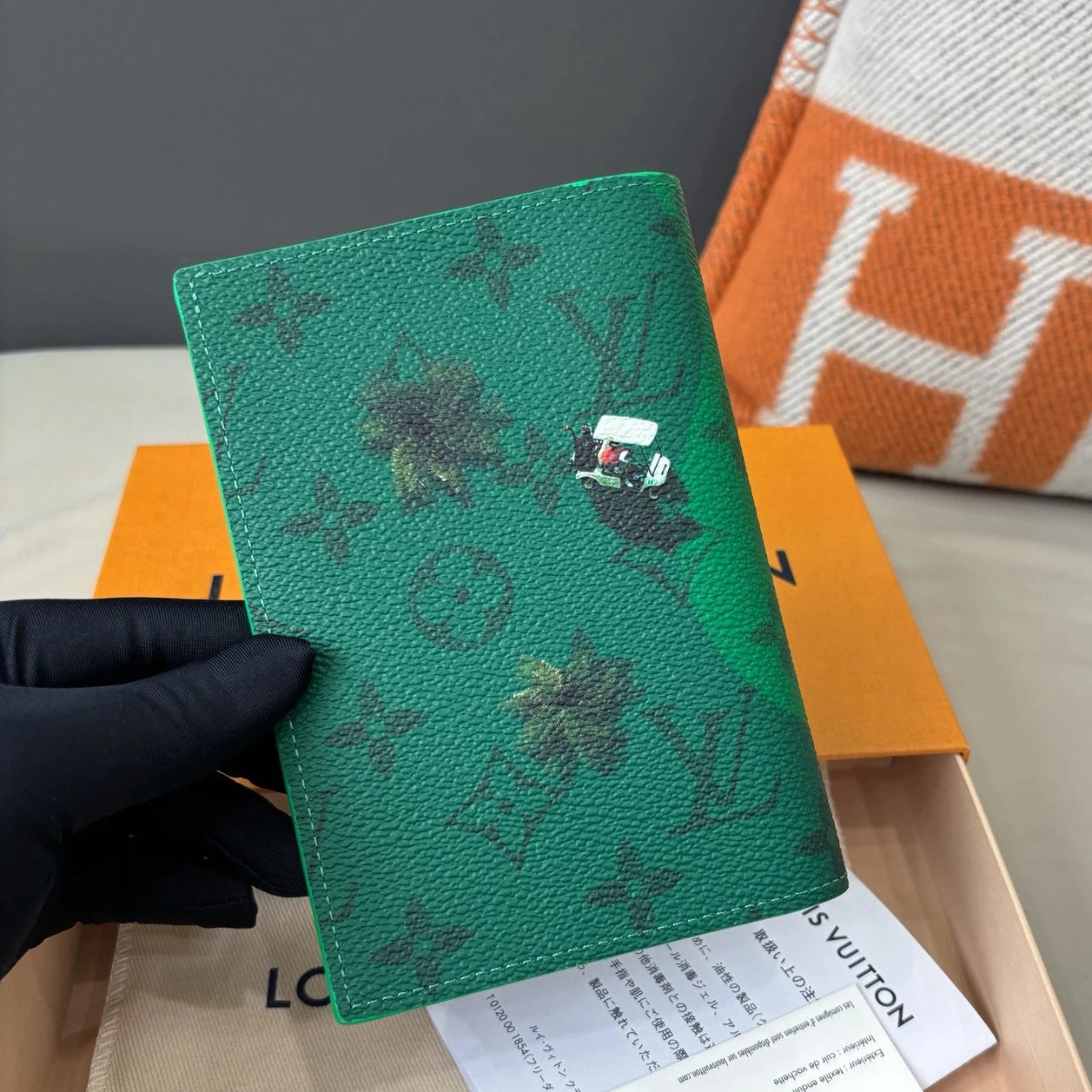 Louis Vuitton Passport Golf Cover Wallet Card Holder Green