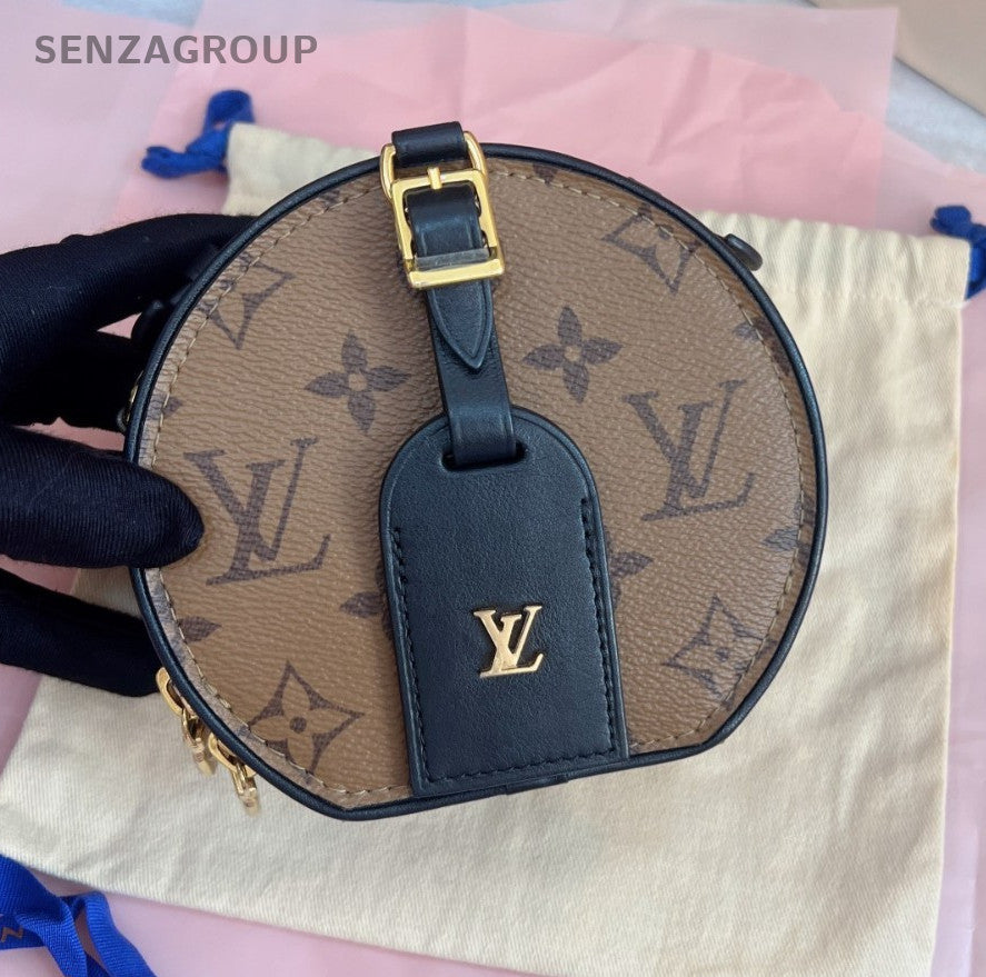 Louis Vuitton Monogram Boite Chapeau mini Crossbody Women Classic Brown