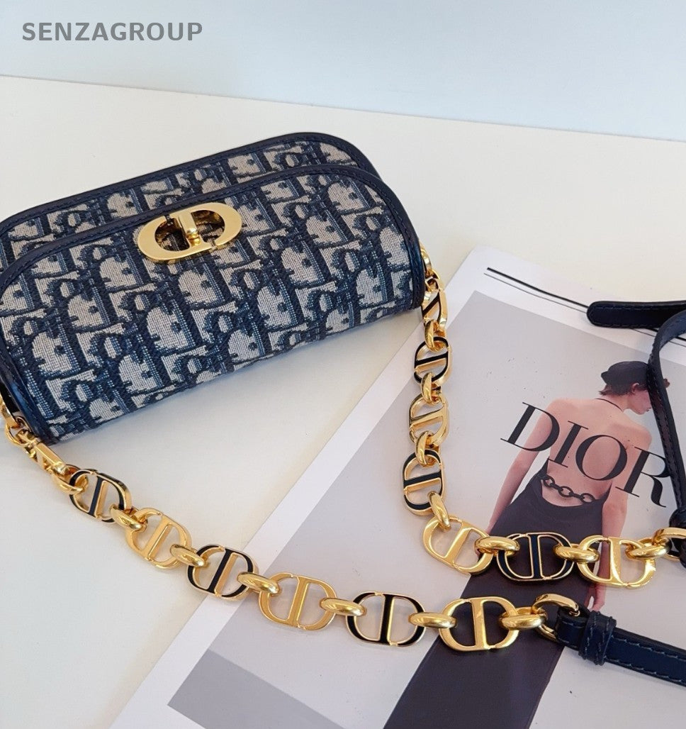 Christian Dior Oblique Avenue PM Monogram Chain Shoudler bag Crossbody Women