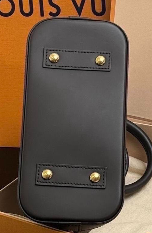 Louis Vuitton Damier BB Top Handle Bag Brown Gold Women Classic Designer