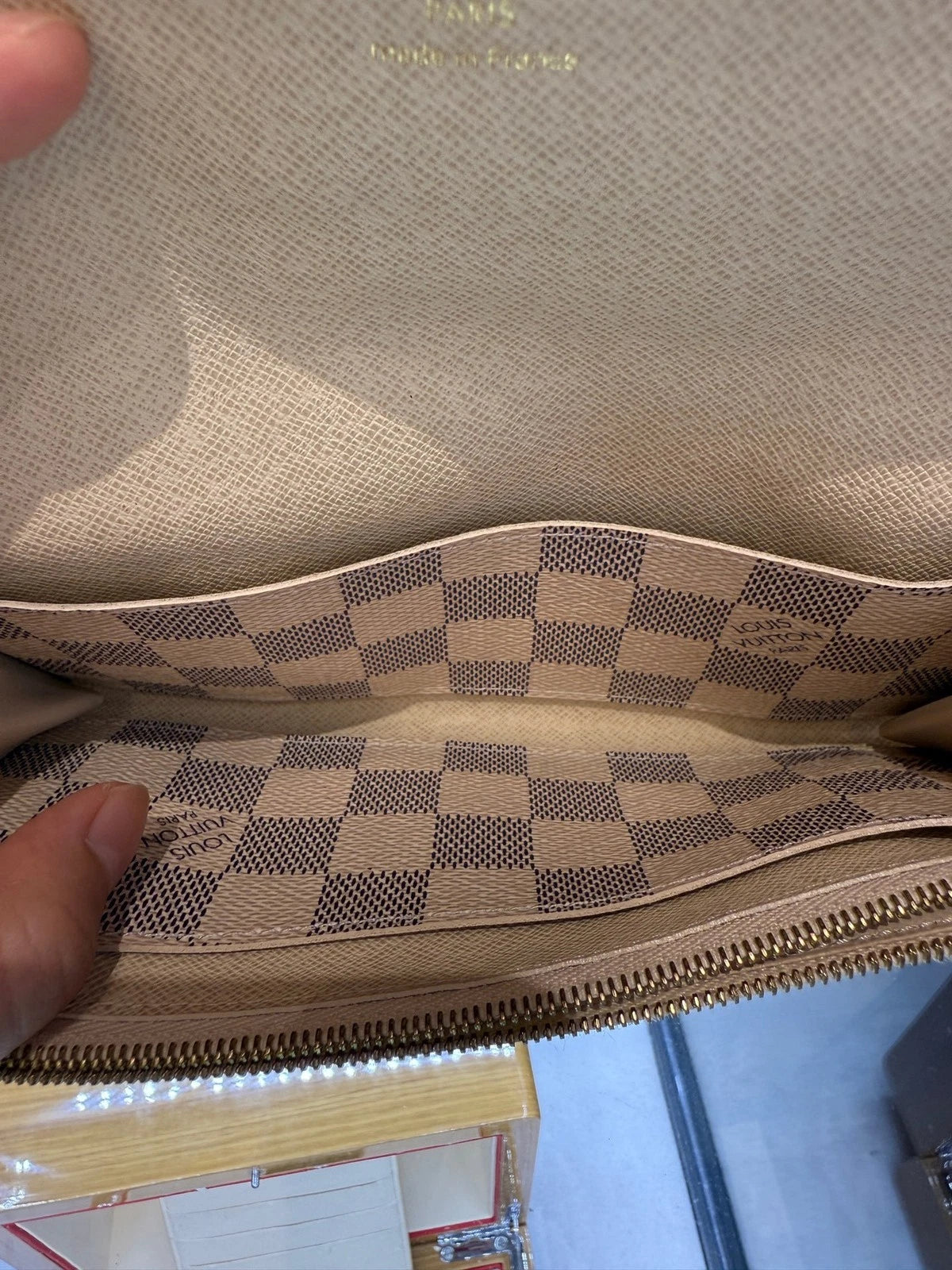 Louis Vuitton White Damier Canvas Long Flap Wallet For Women