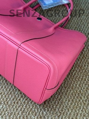 Hermès Garden Party 30 Epsom Leather Tote Bag Pink Silver Women's Classic