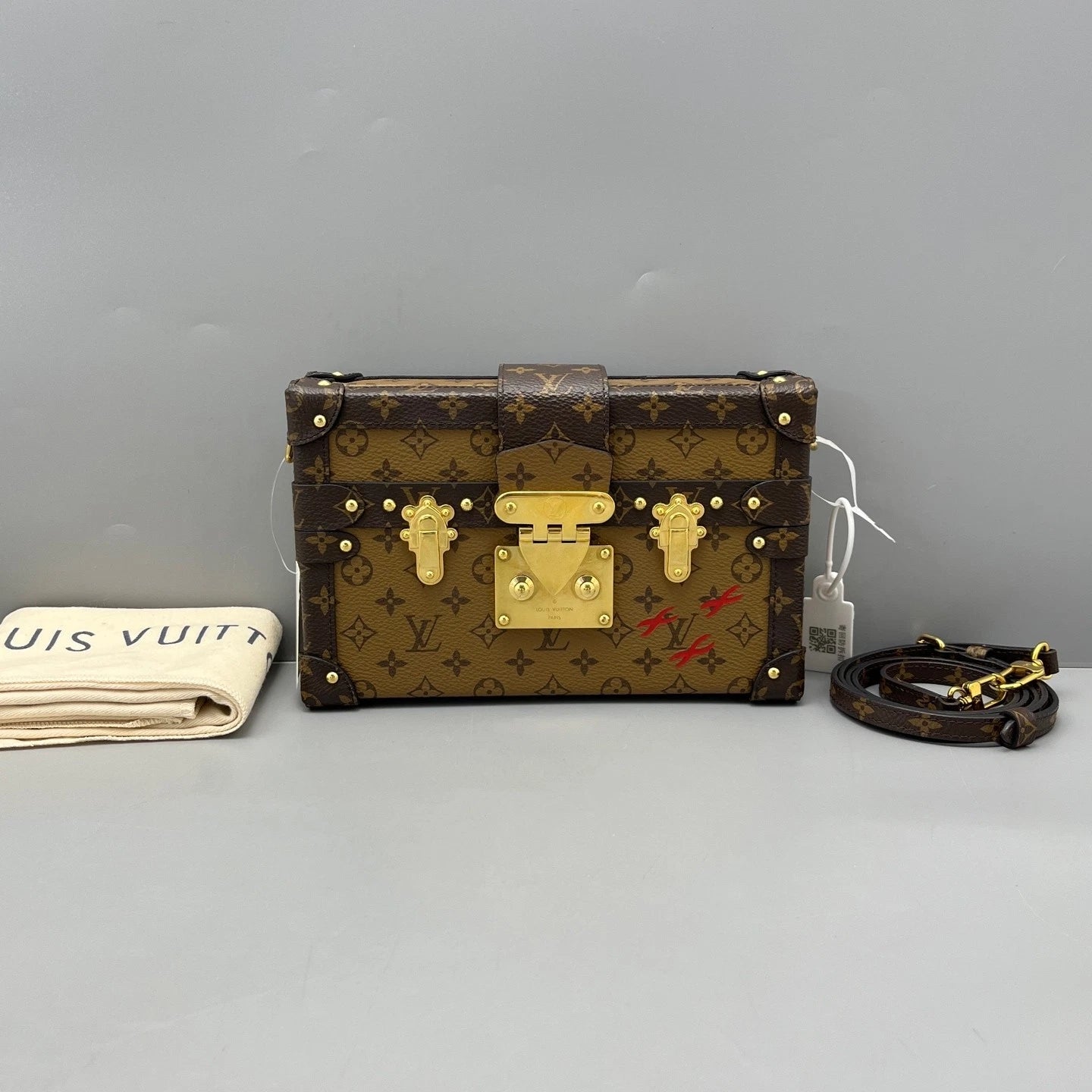 Louis Vuitton Colorblock Hard Box Clutch Bag For Women